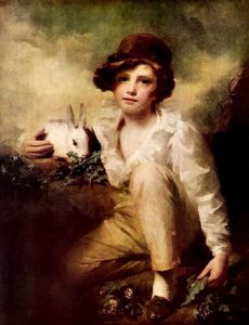 Boy and Rabbit by Henry Raeburn Inglis, 1814